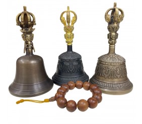 Hand Carved Tibetan Large  Bell 