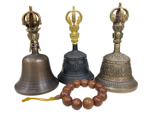 Hand Carved Tibetan Large  Bell 